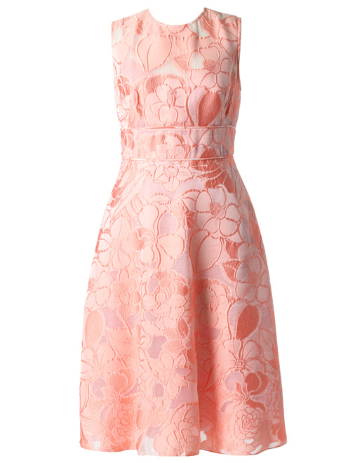 レラ ローズ 刺繍フィットアンドフレア ドレス
